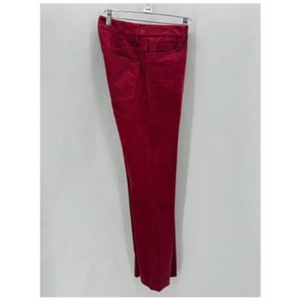 Zadig & Voltaire Pesto Velvet Pants Womens Size S Red Straight Leg‎ Party Glam - Picture 8 of 12